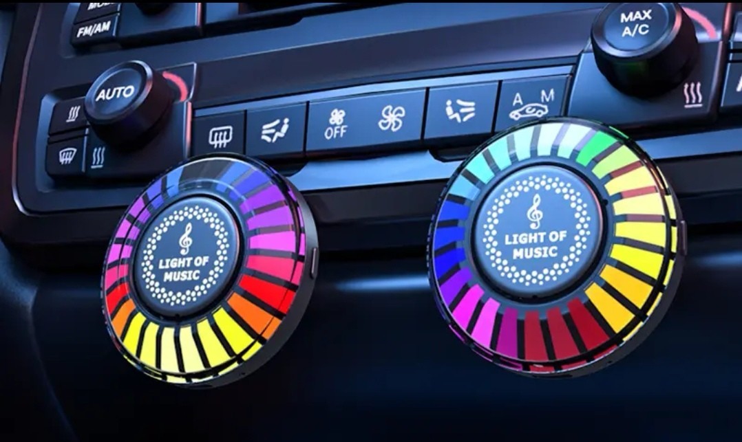 Car Atmosphere Light 3D Pickup RGB Voice-controlled Rhythm Car Air Outlet Aromatherapy